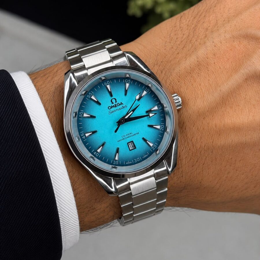 OMEGA BLUE SOLID METAL SEAMASTER AQUA TERRA