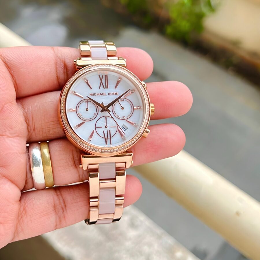 Michael Kors Pink Acetate Sofie Collection
