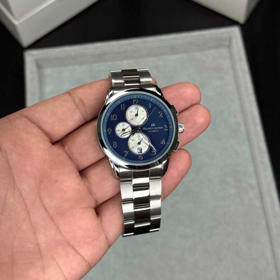 Maurice Lacroix Silver chain With Blue dial Men's Watch