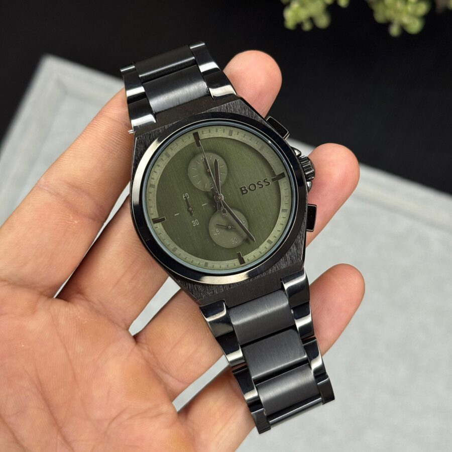 Hugo Boss Black chain Green dial Men's Watch