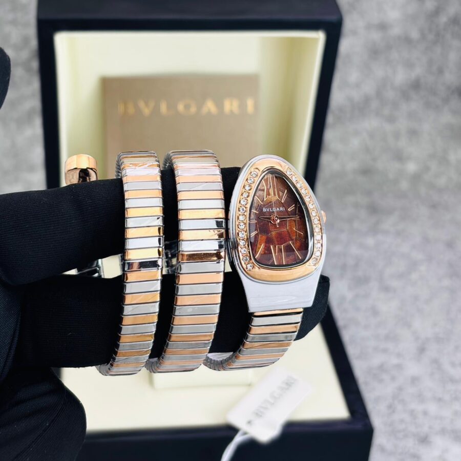 BVLGARI SERPENTI TUBOGAS TWO TONE BROWN