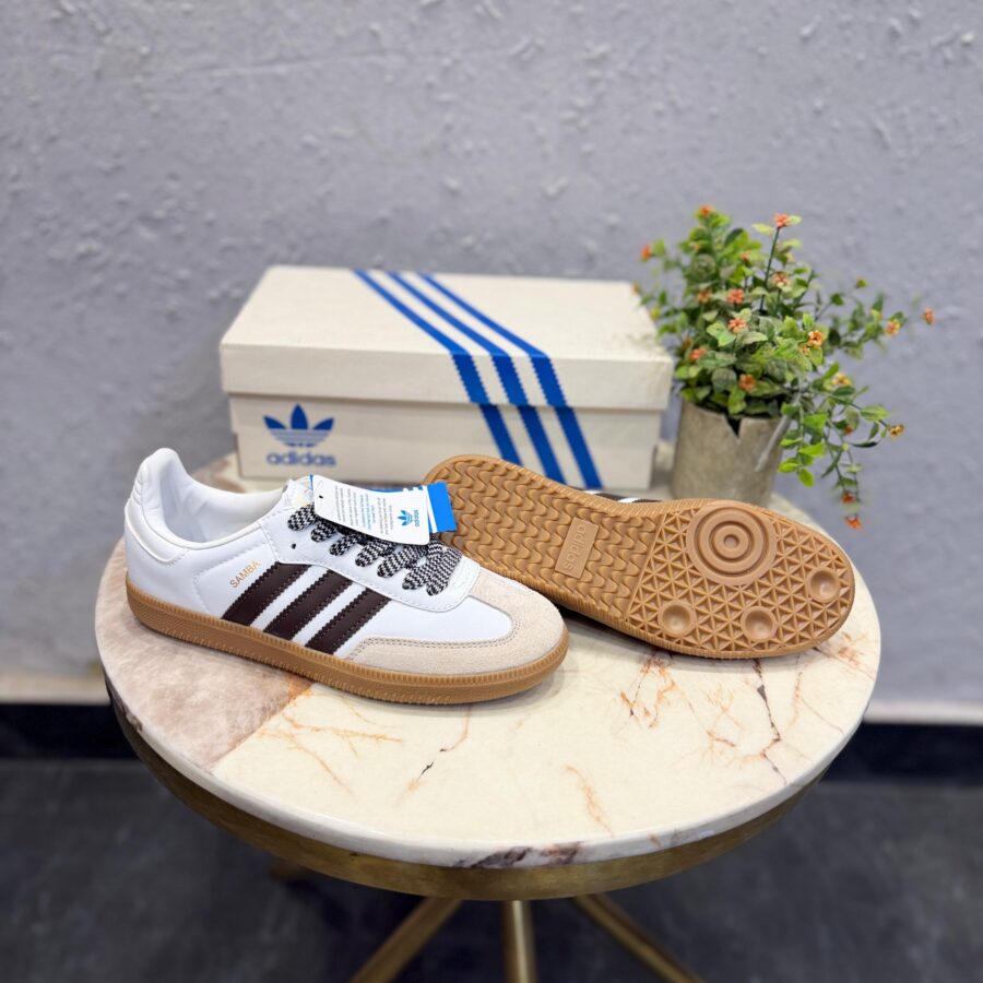 ADIDAS ORIGINALS SAMBA WHITE CHERRY ZEBRA LACES*
