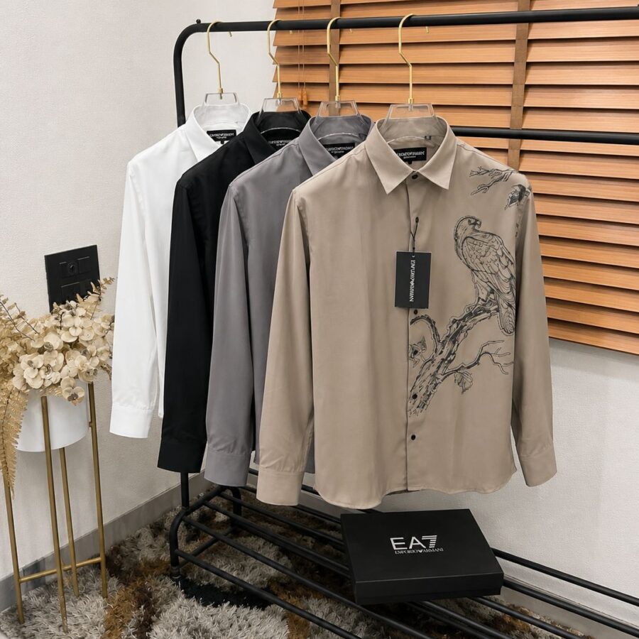 EMPORIO ARMANI EAGLE SEQUENCE PRINTED ITALIAN IMPORTED SHIRT WITH OG BOX
